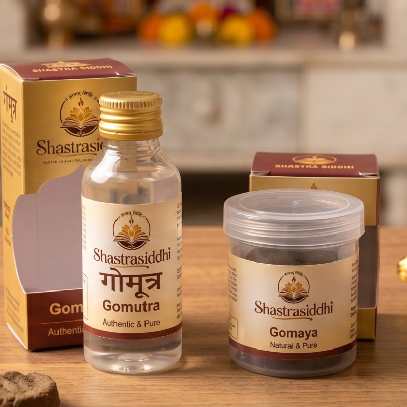 Shastra Siddhi Gomaya (100gm) & Gomutra (200ml) - 100% Pure & Sacred