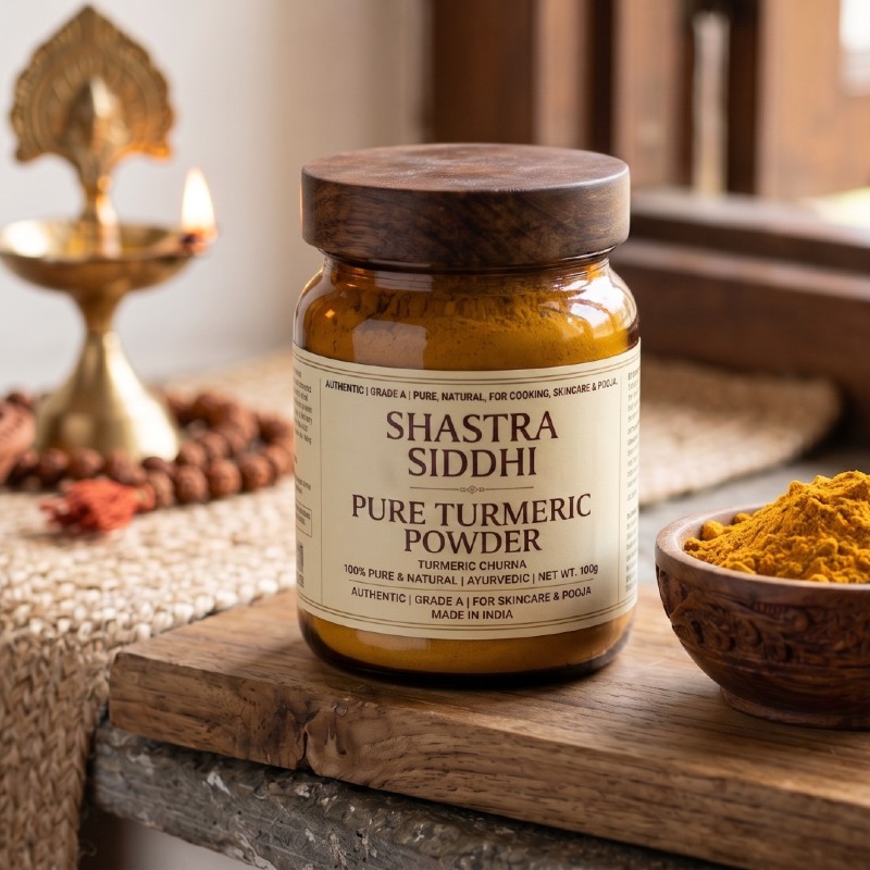 Shastra Siddhi 100% Pure Natural Turmeric Powder – Authentic High-Curcumin Grade