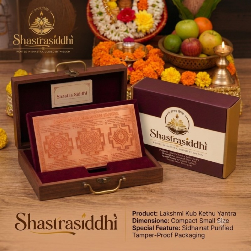 Shastra Siddhi Pure Copper Lakshmi Kubera Kethu Yantra