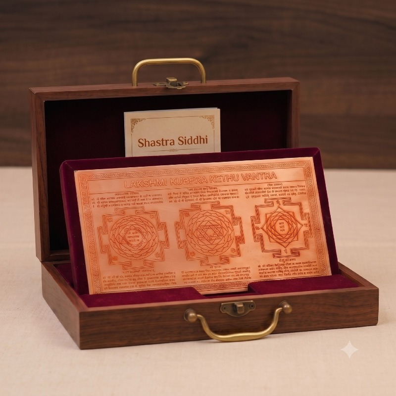Shastra Siddhi Pure Copper Lakshmi Kubera Kethu Yantra