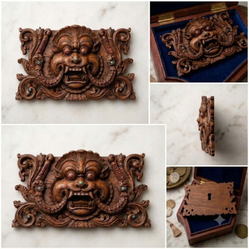 Shastra Siddhi Bodhi Tree Wooden Kirtimukha 