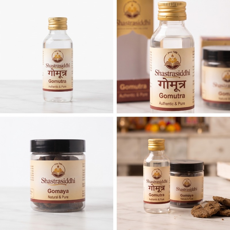 Shastra Siddhi Gomaya (100gm) & Gomutra (200ml) - 100% Pure & Sacred