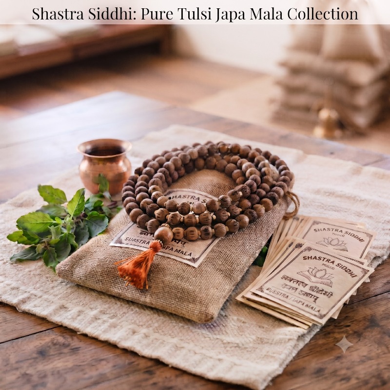 Shastra Siddhi 100% Pure & Authentic Tulasi Mala - 108+1 Beads For Japa & Meditation