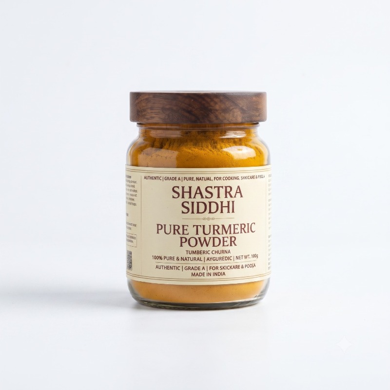 Shastra Siddhi 100% Pure Natural Turmeric Powder – Authentic High-Curcumin Grade