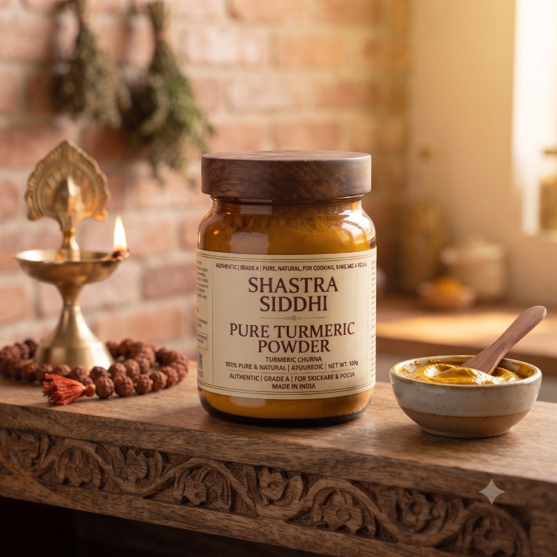 Shastra Siddhi 100% Pure Natural Turmeric Powder – Authentic High-Curcumin Grade